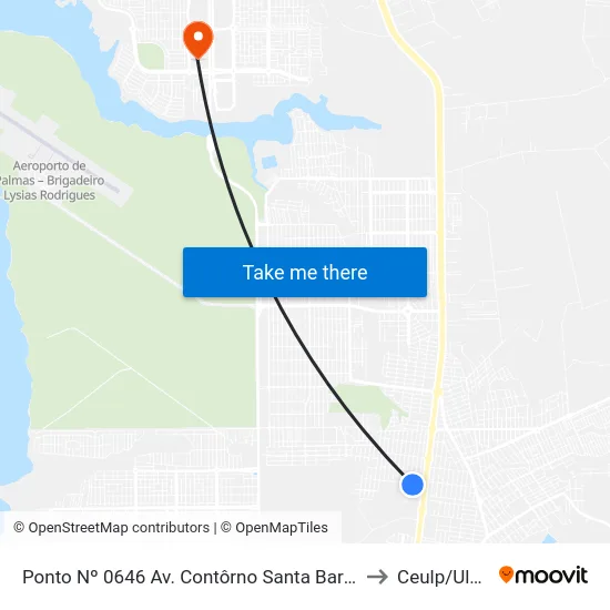Ponto Nº 0646 Av. Contôrno Santa Barbara to Ceulp/Ulbra map