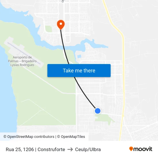 Rua 25, 1206 | Construforte to Ceulp/Ulbra map
