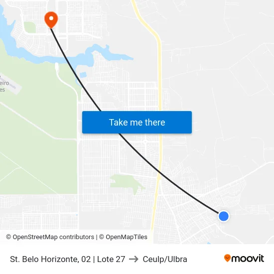 St. Belo Horizonte, 02 | Lote 27 to Ceulp/Ulbra map