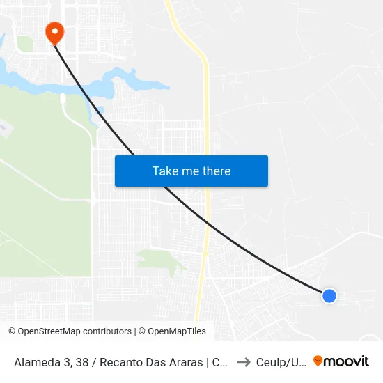 Alameda 3, 38 / Recanto Das Araras | Cmei Araras to Ceulp/Ulbra map