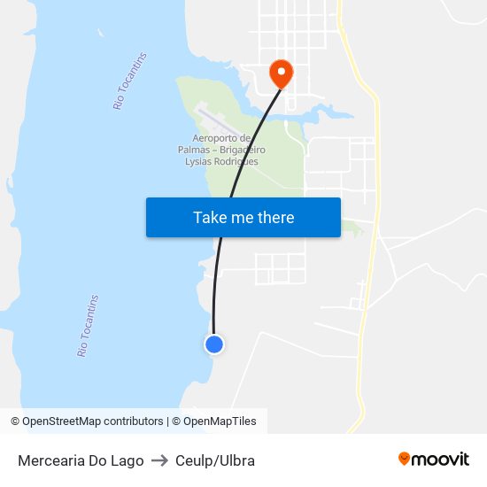 Mercearia Do Lago to Ceulp/Ulbra map