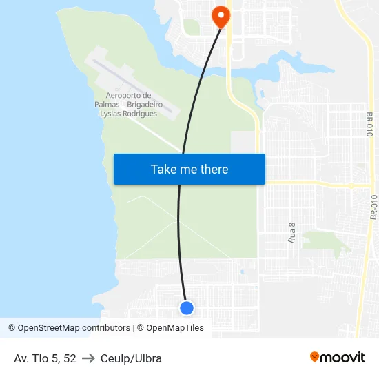 Av. Tlo 5, 52 to Ceulp/Ulbra map