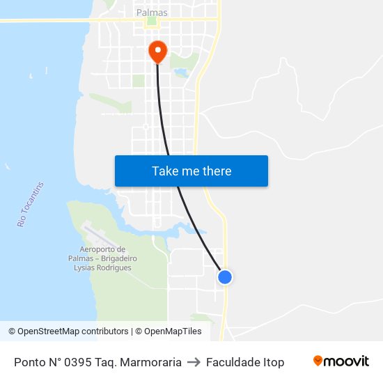 Ponto N° 0395 Taq. Marmoraria to Faculdade Itop map