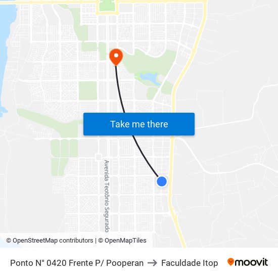 Ponto N° 0420 Frente P/ Pooperan to Faculdade Itop map