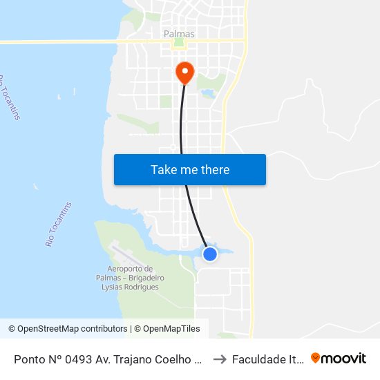 Ponto Nº 0493 Av. Trajano Coelho Neto to Faculdade Itop map
