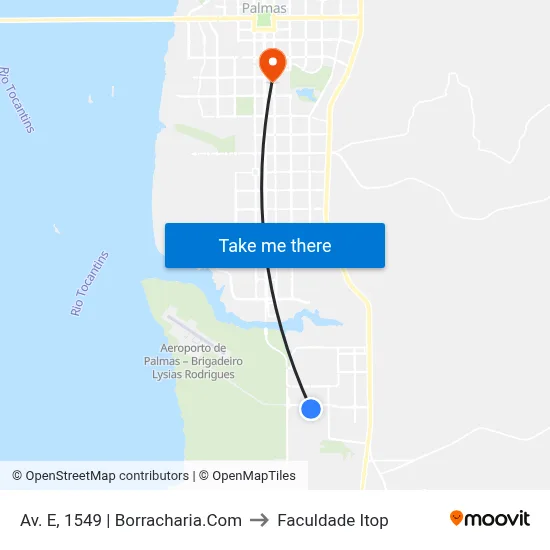Av. E, 1549 | Borracharia.Com to Faculdade Itop map