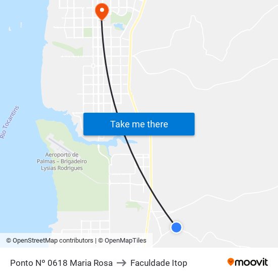 Ponto Nº 0618 Maria Rosa to Faculdade Itop map