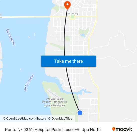 Ponto Nº 0361 Hospital Padre Luso to Upa Norte map