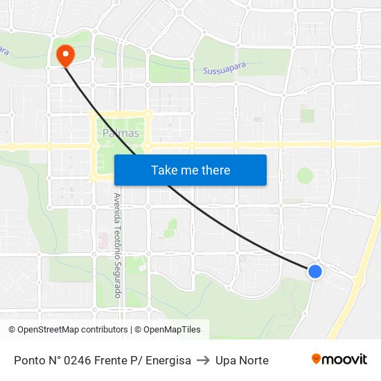 Ponto N° 0246 Frente P/ Energisa to Upa Norte map