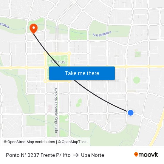 Ponto N° 0237 Frente P/ Ifto to Upa Norte map