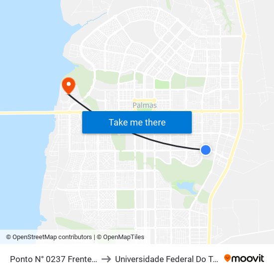 Ponto N° 0237 Frente P/ Ifto to Universidade Federal Do Tocantins map