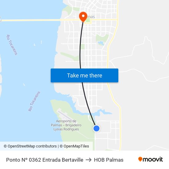 Ponto Nº 0362 Entrada Bertaville to HOB Palmas map