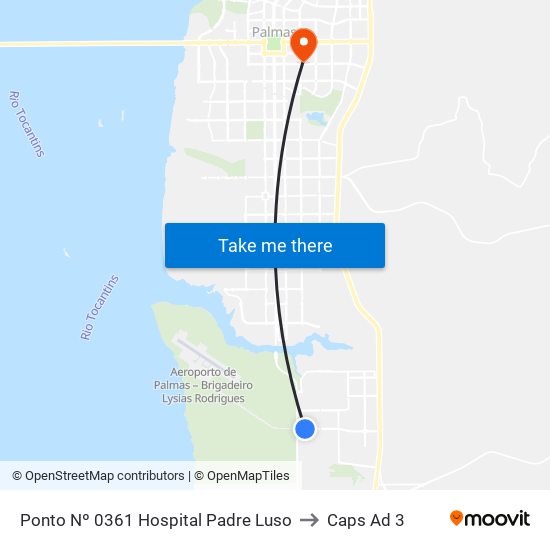 Ponto Nº 0361 Hospital Padre Luso to Caps Ad 3 map