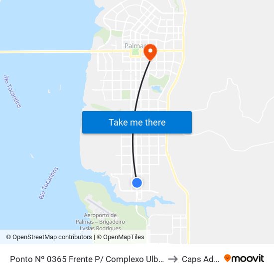 Ponto Nº 0365 Frente P/ Complexo Ulbra to Caps Ad 3 map