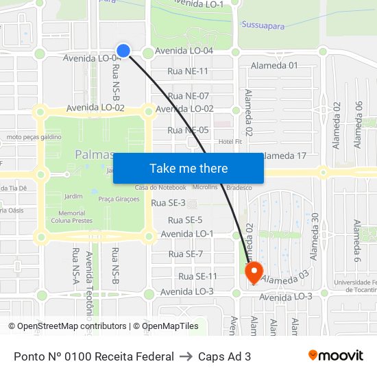 Ponto Nº 0100 Receita Federal to Caps Ad 3 map