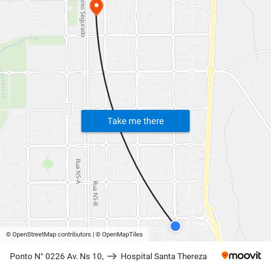 Av. Ns 10, 87 | Rodoshopping to Hospital Santa Thereza map