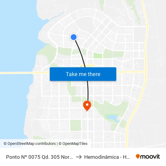 Av. Lo 10, 549 | Q305 Norte to Hemodinâmica - HGP map