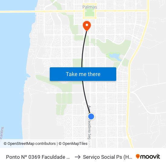 Ponto Nº 0369 Faculdade Unip to Serviço Social Ps (Hgp) map