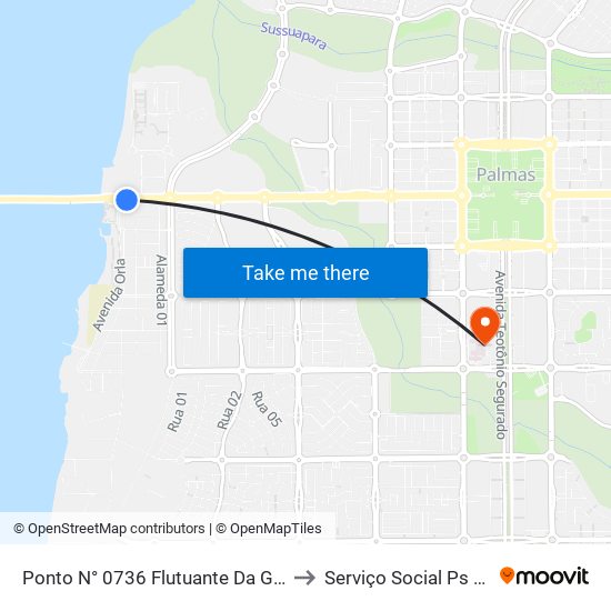 Ponto N° 0736 Flutuante Da Graciosa to Serviço Social Ps (Hgp) map