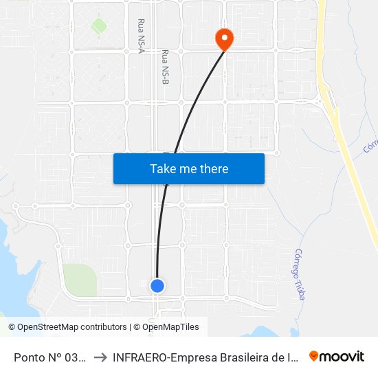 Ponto Nº 0364 Frente P/ Ulbra to INFRAERO-Empresa Brasileira de Infra-Estrutura Aeroportuária-Área Comercial map