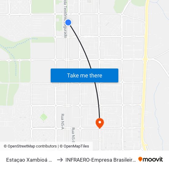 Estaçao Xambioá Estação Xambioá Sentido Sul-Norte to INFRAERO-Empresa Brasileira de Infra-Estrutura Aeroportuária-Área Comercial map