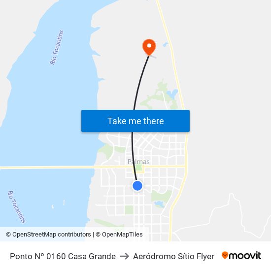 Ponto Nº 0160 Casa Grande to Aeródromo Sítio Flyer map