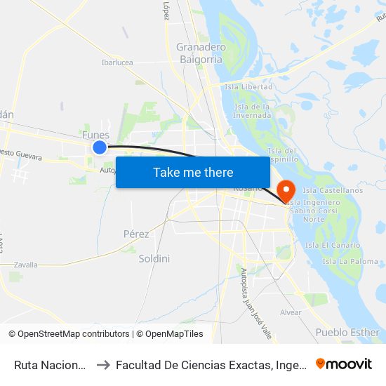 Ruta Nacional 9, 1280 to Facultad De Ciencias Exactas, Ingeniería Y Agrimensura map