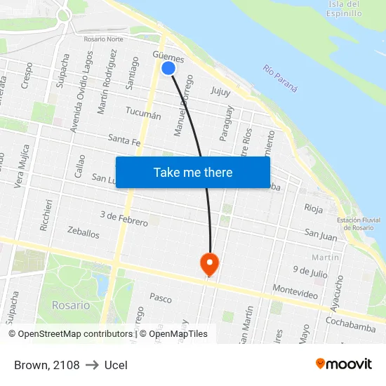 Brown, 2108 to Ucel map