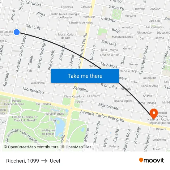 Riccheri, 1099 to Ucel map