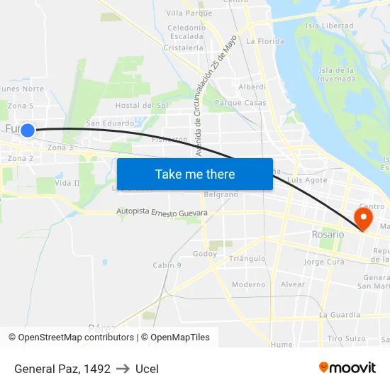 General Paz, 1492 to Ucel map