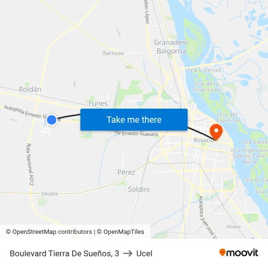 Boulevard Tierra De Sueños, 3 to Ucel map