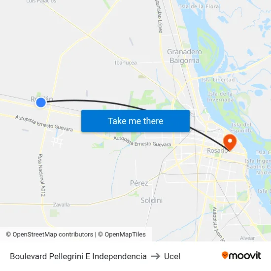 Boulevard Pellegrini E Independencia to Ucel map
