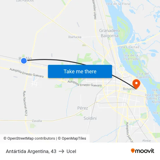 Antártida Argentina, 43 to Ucel map