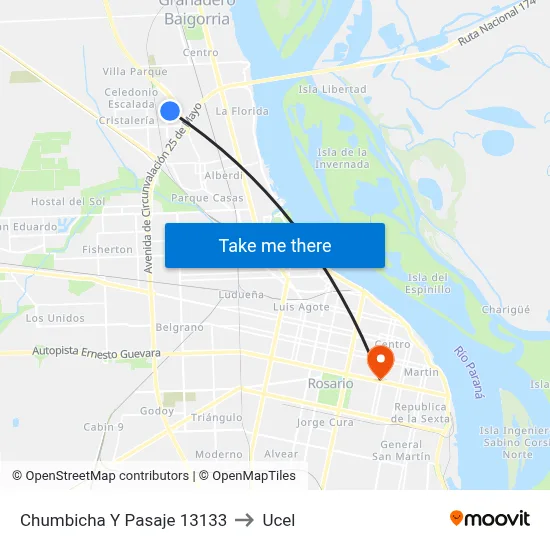 Chumbicha Y Pasaje 13133 to Ucel map