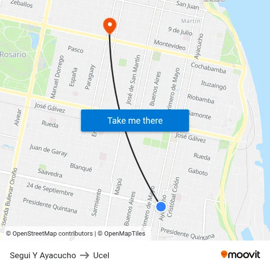 Segui Y Ayacucho to Ucel map