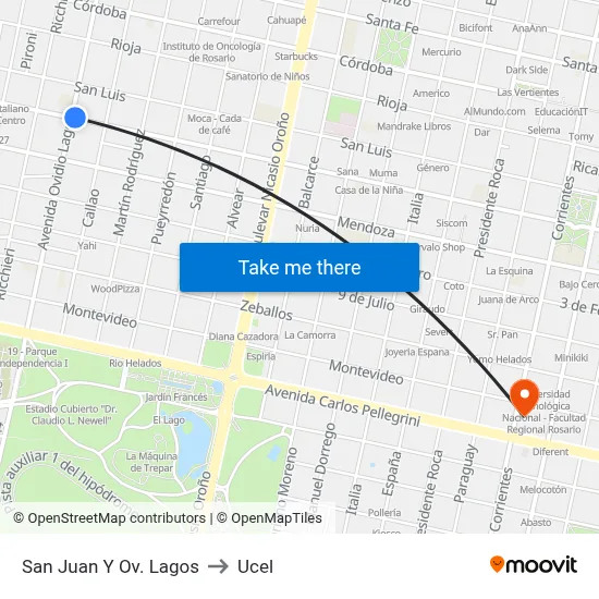 San Juan Y Ov. Lagos to Ucel map