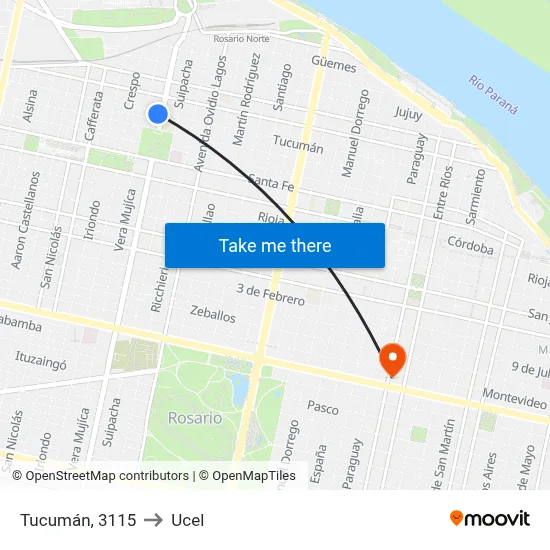 Tucumán, 3115 to Ucel map