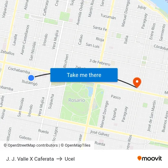 J. J. Valle X Caferata to Ucel map