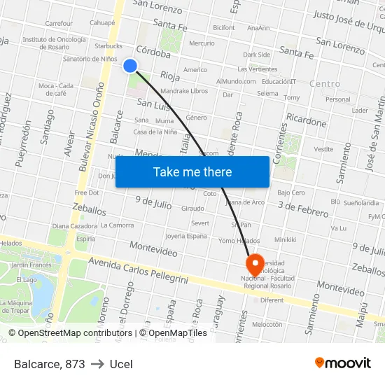 Balcarce, 873 to Ucel map