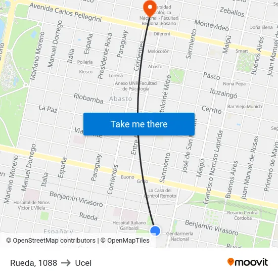 Rueda, 1088 to Ucel map