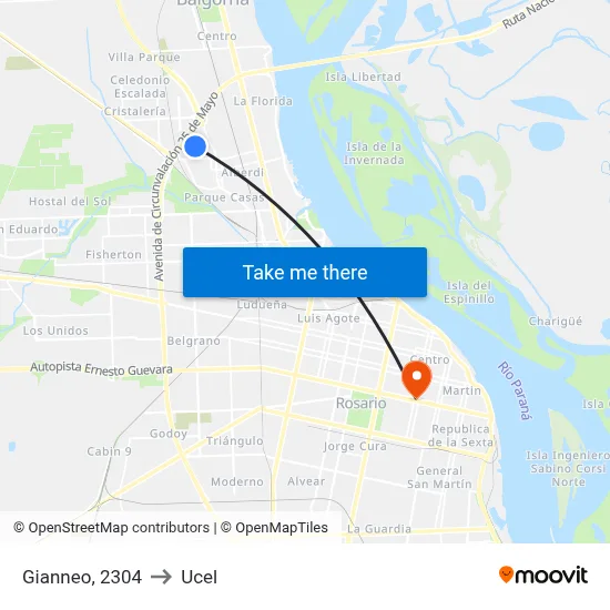 Gianneo, 2304 to Ucel map