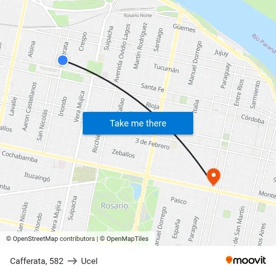 Cafferata, 582 to Ucel map