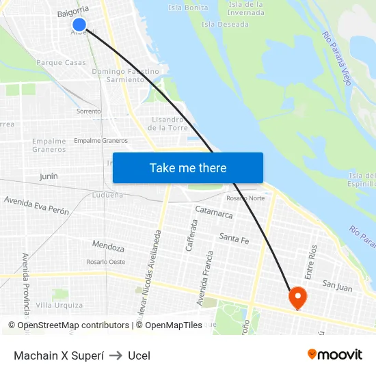 Machain X Superí to Ucel map