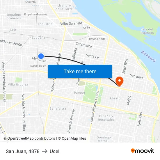 San Juan, 4878 to Ucel map