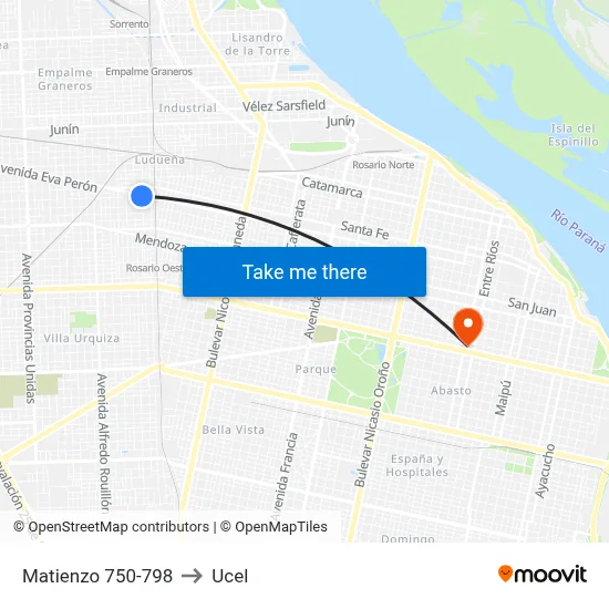 Matienzo 750-798 to Ucel map