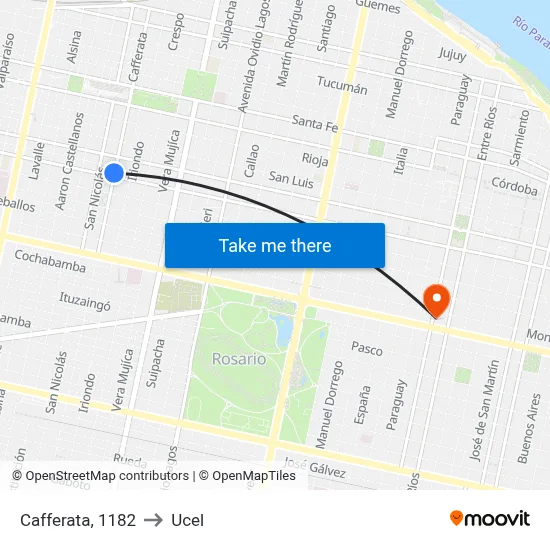 Cafferata, 1182 to Ucel map