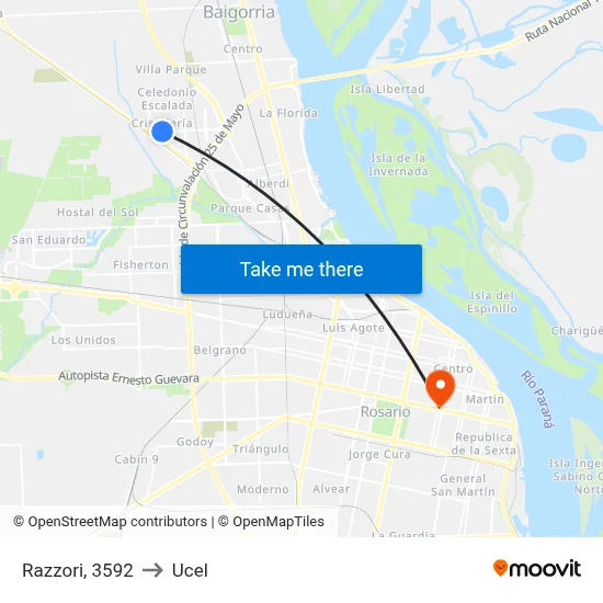 Razzori, 3592 to Ucel map