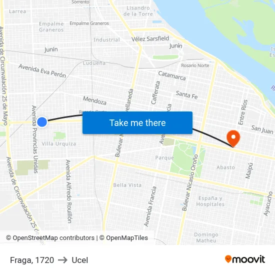 Fraga, 1720 to Ucel map