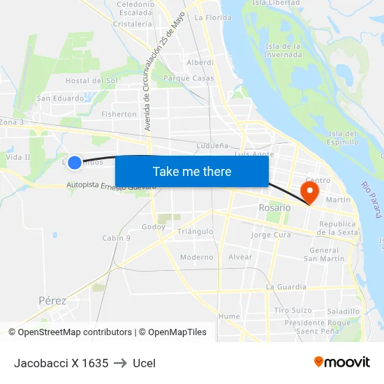 Jacobacci X 1635 to Ucel map