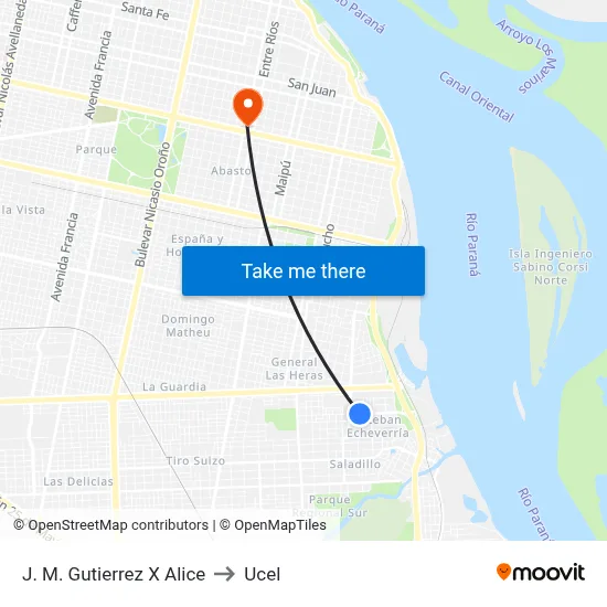 J. M. Gutierrez X Alice to Ucel map